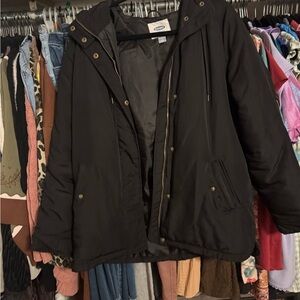 Old Navy Charcoal Hooded Coat